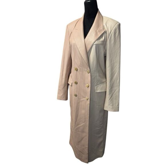 Nanushka Manila vegan leather trench coat Pink Small - Picture 5 of 16
